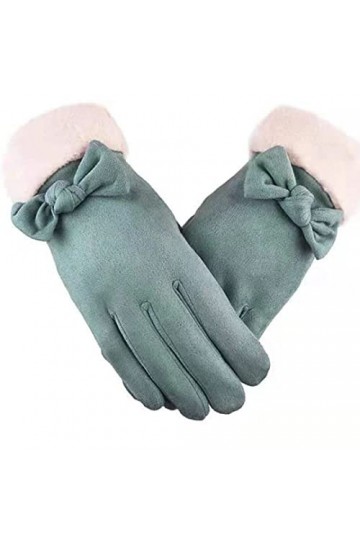 Gants dhiver pour filles - Gants chauds et résistants au froid - En polaire épaisse - Coupe-vent - Gants mignons pour femmes