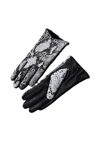 Gants décran Tactile en Cuir Sexy pour Femmes Hiver Plus Velours épaissir Chaud Gants de Conduite de Cyclisme