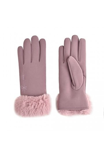 Gants Chauds, écran Tactile Chaud pour Femmes en Hiver avec Velours épais, imperméable, Doux, extérieur, vélo, Velours, Poign