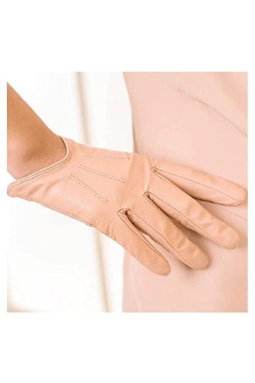 TIANYIA Gants en Tricot Gants en Peau de Mouton élastiques Portables, Mitaines en Cuir déquitation en Plein air pour Femmes 