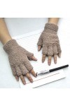 TWDYC 2020 Nouveaux Gants Unisexes Mitaines Demi-Doigt sans Doigts Fuzzy Adulte Mignon Rose Hiver Chaud Hiver Gants Femelles 