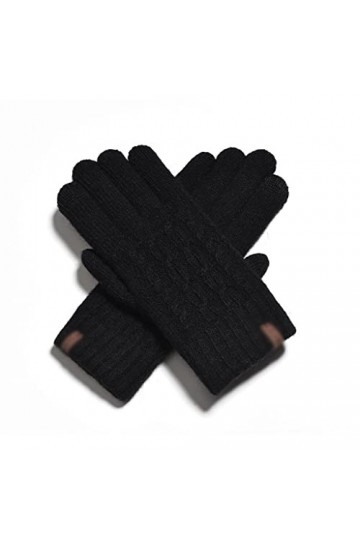 Doigts Antidérapants Gants En Tricot Dhiver Tactiles Tactiles Chaudes Gants Thermiques Thermiques Chauds Poignets Élastiques