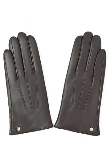 YISEVEN Gants en Cuir de Mouton Véritable pour Femmes Doublés de Laine Hiver Écran Tactile Élégant Conduite Doublure en Fourr