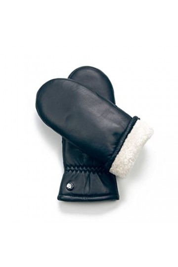 Hand Gewand by Weikert Moufles en pure peau dagneau mérinos et cuir nappa dagneau robuste pour femme, gants en peau dagnea