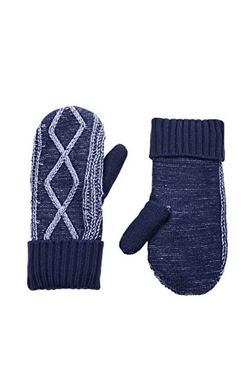 Timberland Gant de câble tressé Mitaines, Peacoat, Taille Unique Femme