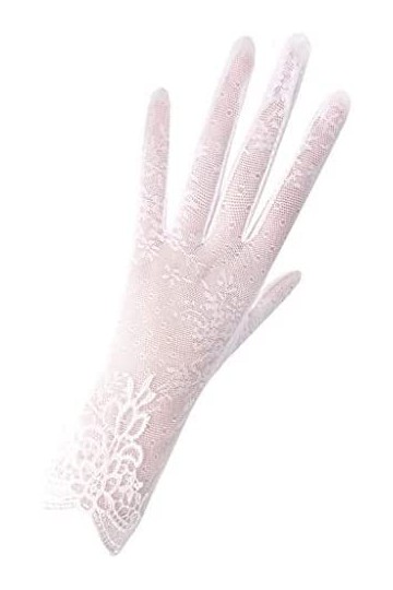 Gants en Dentelle pour Femmes Été Mince Conduite Écran Tactile Respirant Glace Soie Équitation Tram Gants Couleur : C, Taill