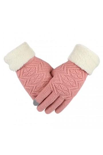 HLDETH Femmes tricotées gants tactiles tactiles épaissir des mitaines hiver dames chaudes dames pleine doigt doux tricoter C