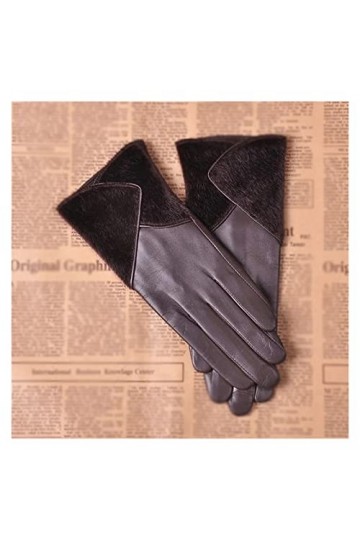 GUFYRH Gants en Cuir Poignet Femmes Gants Lady Finger Driving Color : 1-Pack , Size : 7 