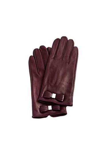 Ted Baker London Frannca Gants en cuir avec nœud Violet foncé Taille M