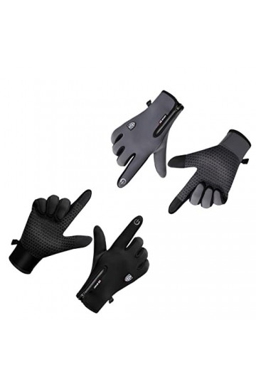WENKESIM Gants dhiver pour écran tactile : gants chauds avec doigts tactiles, gants de ski, gants de neige, gants de course 