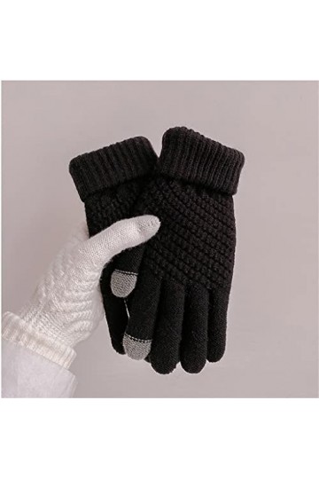 Hiver Cyclisme Froid Chaud Gants en Peluche Femme Mignon Japonais Écran Tactile Doigt Complet Gants en Coton Conduite en Hive