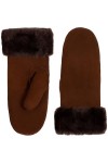 Schwartz & von Halen Gants Femme - Beauvoire - 100% cuir de&nbsp;shearling - doublure de luxe en fourrure de mouton - Cognac XL - 
