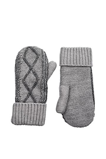 Timberland Moufles torsadées pour femme, Gris clair pâle, Taille unique