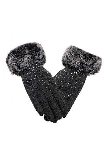 EYHLKM Gants dhiver tendance pour femmes avec écran tactile plus velours épais chaud chaud conduite ski coupe-vent moufles d