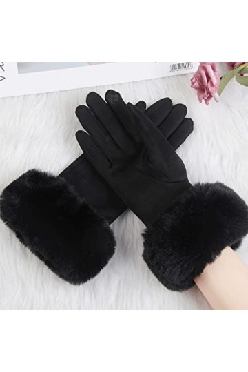 HLDETH Gant à écran tactile chaleur chaud for femmes Color : Black, Size : One Size 