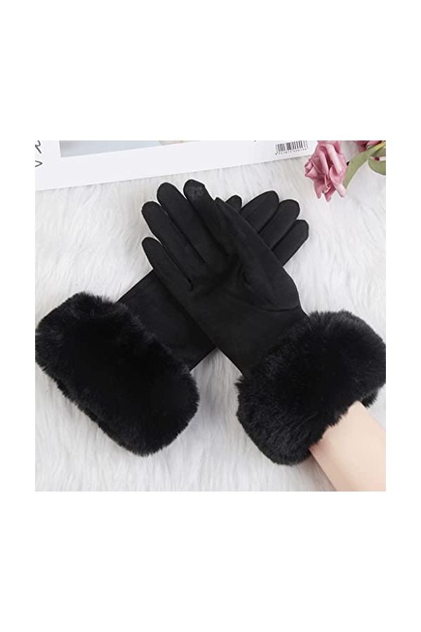 HLDETH Gant à écran tactile chaleur chaud for femmes Color : Black, Size : One Size 