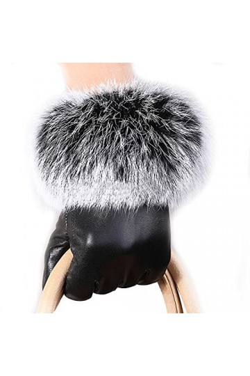 TWDYC Mode Hiver Femmes Gants Coupe-Vent étanche imperméable Peluche Peluche Chaude Femme Mitaines Tactile écran Tactile Gant