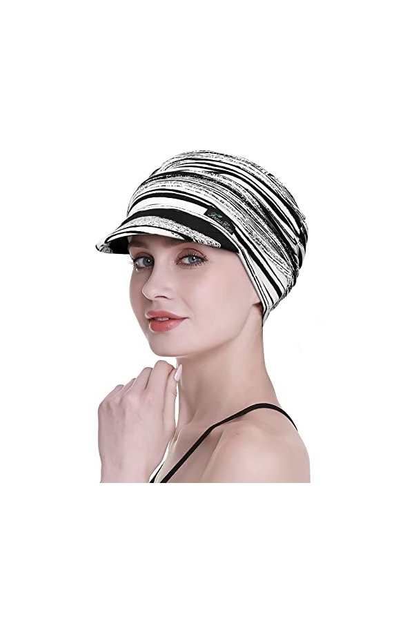 FocusCare Casquette Gavroche pour Femmes De Chemo en Coton Chapeaux De Cowboy Bonnet Seau pour Perte De Cheveux