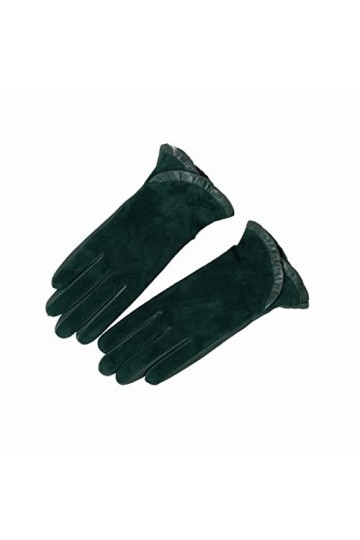 YIAAN Épaissir Gants Gants dhiver Femmes Plus Velvet Épaississement Mode Gants Chauds Cuir Gants en Cuir Chauds et Résistant