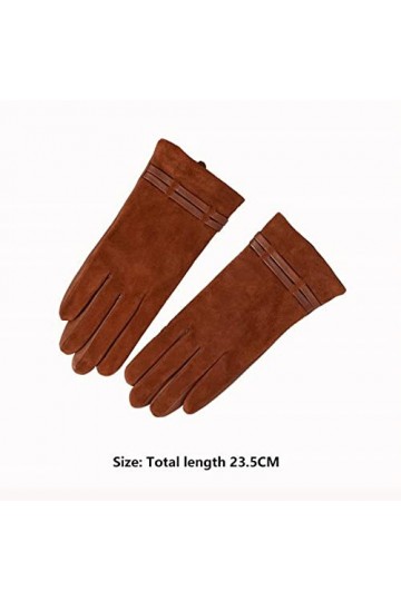 YIAAN Épaissir Gants Gants en Cuir De Haute Qualité Femmes Hiver Plus Velours Gants Chauds Épais Gants Déquitation Chauds et