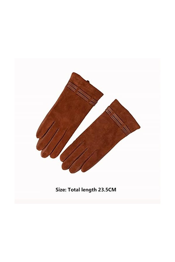 YIAAN Épaissir Gants Gants en Cuir De Haute Qualité Femmes Hiver Plus Velours Gants Chauds Épais Gants Déquitation Chauds et