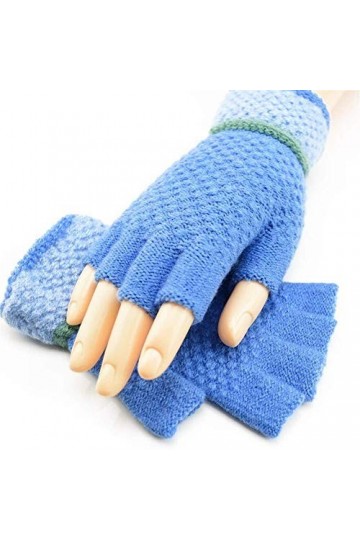FGDSA Gants en Laine à Demi-Doigt en Laine pour Femmes Cozy Mitaines épaisses Chaudes X1 résistant au Froid Couleur: Vert 
