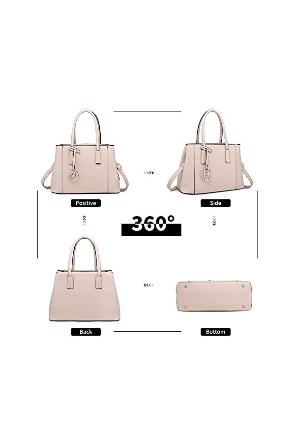 Miss Lulu Sac à Main Grande Capacité Sac à Bandoulière Design élégant Sac à Poignée Supérieure Pour Les Femmes