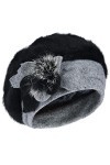 Ruphedy Bérets Femme Laine Français Béret Classique Angola Bonnet Hiver Chapeaux BR022-Noir 