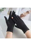 YANYUESHOP Gants dété fins et respirants pour femme - En soie glacée et dentelle - Pour écran tactile - Couleur : C - Taille