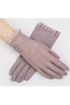 Gants en Dentelle Femme Printemps Automne Été Mince Conduite Femme Pare-Soleil Mince Élastique Glace Soie Couleur : A, Taill