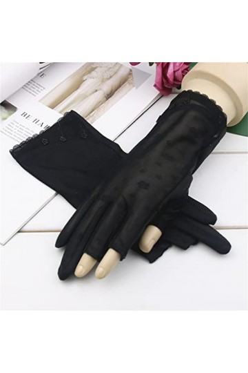 YANYUESHOP Gants de Conduite dété Demi Doigt Dames Section Mince sans Doigts Section Courte Soie Glacée Printemps et été Co