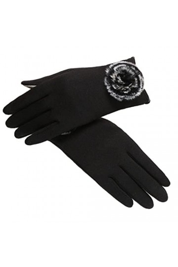 GLUXIT Gants de Cyclisme Chauds dautomne et dhiver for Femmes Gants à écran Tactile épaissi Couleur Boule Rouge Color : S