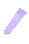 Gants longs en cuir pour femme - Gants longs - En cuir coloré, tons argentés, S-40cm