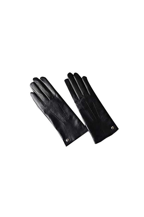 iPeson Doigts Antidérapants Gants en Cuir Equitation dhiver Gants Chauds en Polaire Doux À Écran Tactile Gants de Cyclisme 