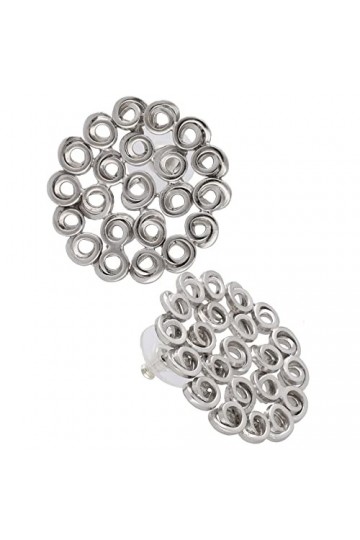 Boucles doreilles en nid dabeille en argent sterling 925 faites à la main par Emmanuela, grandes boucles doreilles rondes,