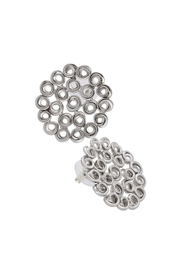 Boucles doreilles en nid dabeille en argent sterling 925 faites à la main par Emmanuela, grandes boucles doreilles rondes,