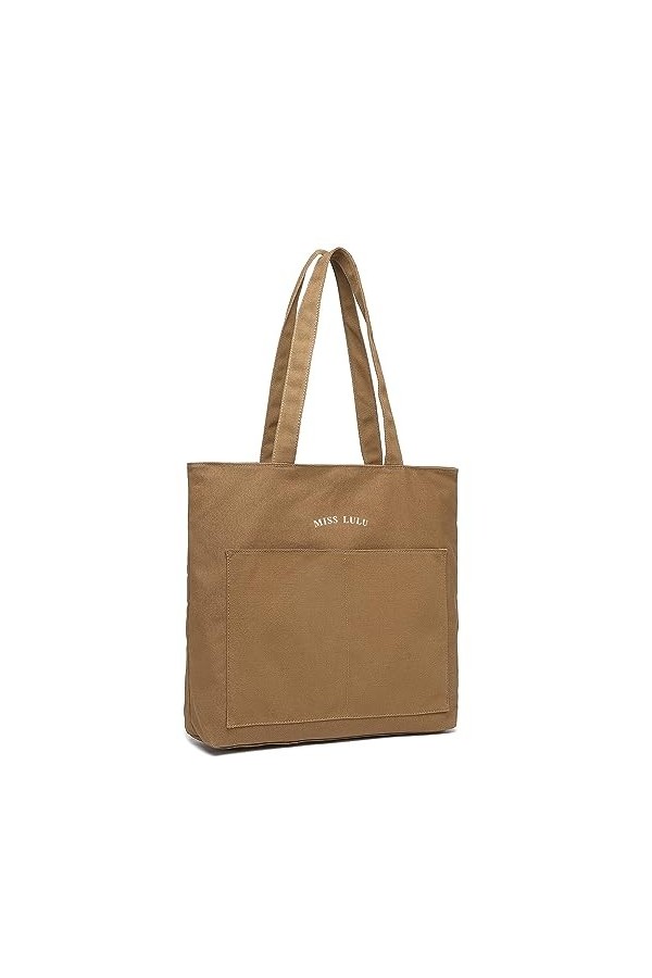 Miss Lulu Sacs en toile pour femme, sac fourre-tout imperméable et résistant à lusure, sac à bandoulière de grande capacité,