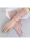 YANYUESHOP Gants de Conduite dété pour Femmes en Soie Glacée Étendue Protège-Bras à Deux Doigts Color : C, Size : One Size 