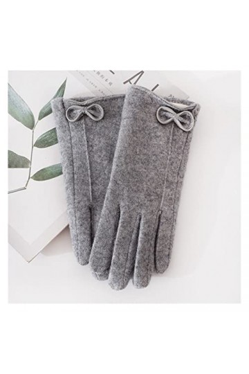 N/A Gants dhiver chauds en cachemire pour femme avec écran tactile et moufles de conduite en velours couleur : C, taille : 