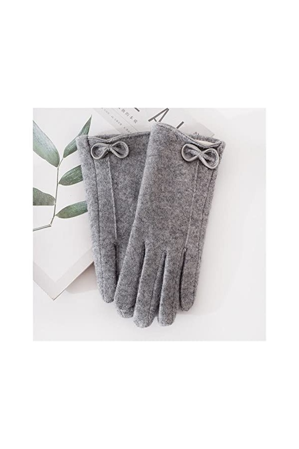 N/A Gants dhiver chauds en cachemire pour femme avec écran tactile et moufles de conduite en velours couleur : C, taille : 