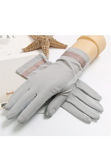 YANYUESHOP Summer Male Driver Driving Driver Thin Ice Silk Gants Cyclisme Équitation Écran Tactile Color : A, Size : 24 * 19