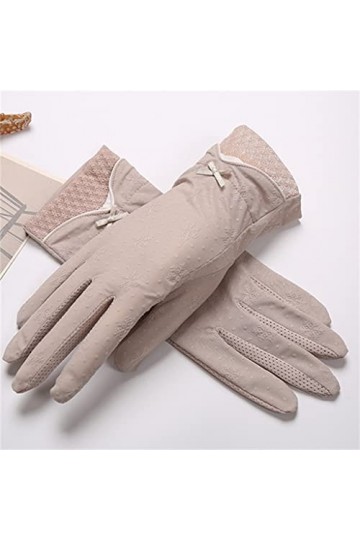 YANYUESHOP Conduite Artefact Été Glace Soie Écran Tactile Mince Gants Femme Cyclisme Printemps Et Automne Color : B, Size : 