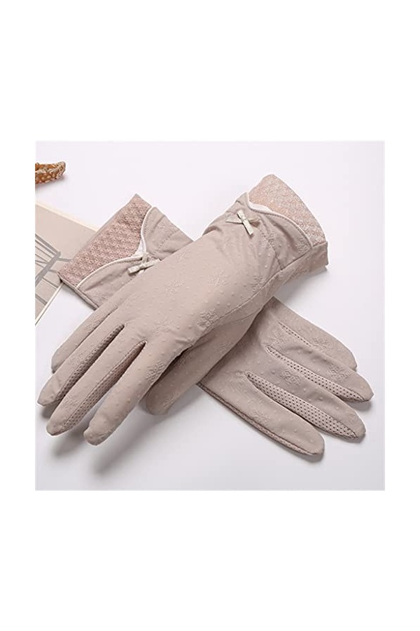 Conduite Artefact Été Glace Soie Écran Tactile Mince Gants Femme Cyclisme Printemps Et Automne Color : C, Size : One Size 