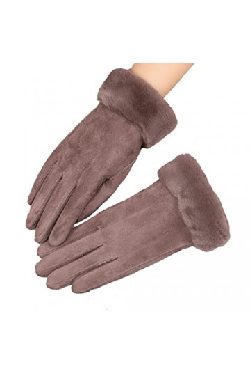 Gants Chauds, Gants de vélo de Sport Chauds pour Femmes en Hiver Gants épais en Velours Poignet Simple en Daim pour Femmes Ga