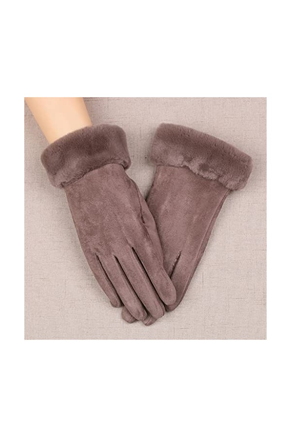 Gants Chauds, Gants de vélo de Sport Chauds pour Femmes en Hiver Gants épais en Velours Poignet Simple en Daim pour Femmes Ga