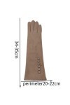 TWDYC Gants Hiver Dames Gants Daim Long 3 5cm Gants Épais en Daim De Mode en Daim Color : Beige, Size : One Size 