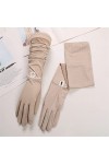 YANYUESHOP Dentelle Maille Gants Longs Femmes Été Glace Soie Mince Respirant Écran Tactile Manches Color : B, Size : 61 * 17