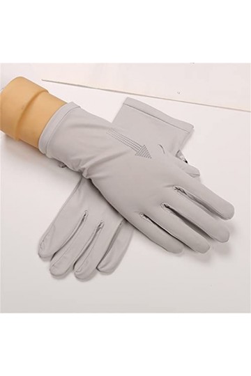 YANYUESHOP Gants pour Homme Pilote Conduite en Plein Air Cyclisme Glace Soie Mince Été Printemps Automne Color : B, Size : 2