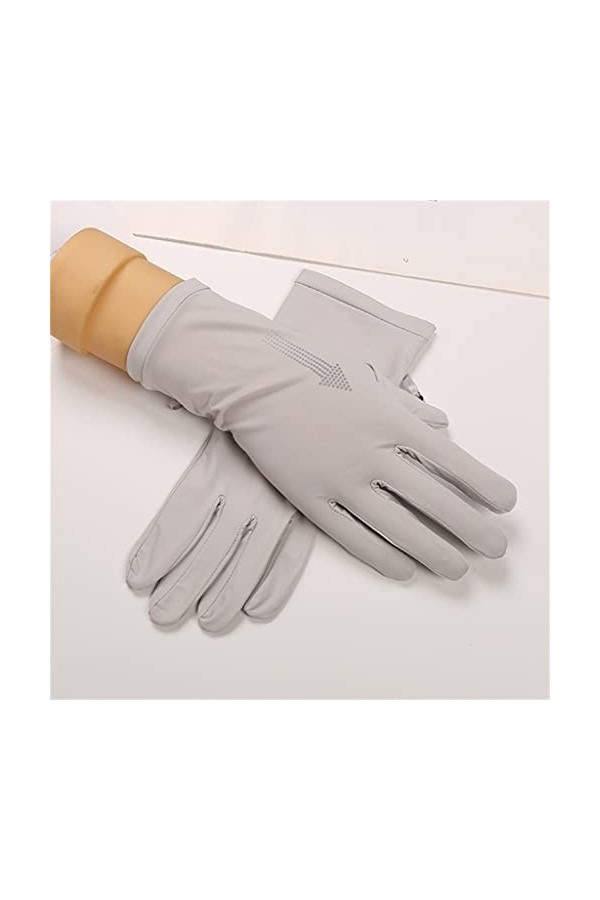 YANYUESHOP Gants pour Homme Pilote Conduite en Plein Air Cyclisme Glace Soie Mince Été Printemps Automne Color : B, Size : 2