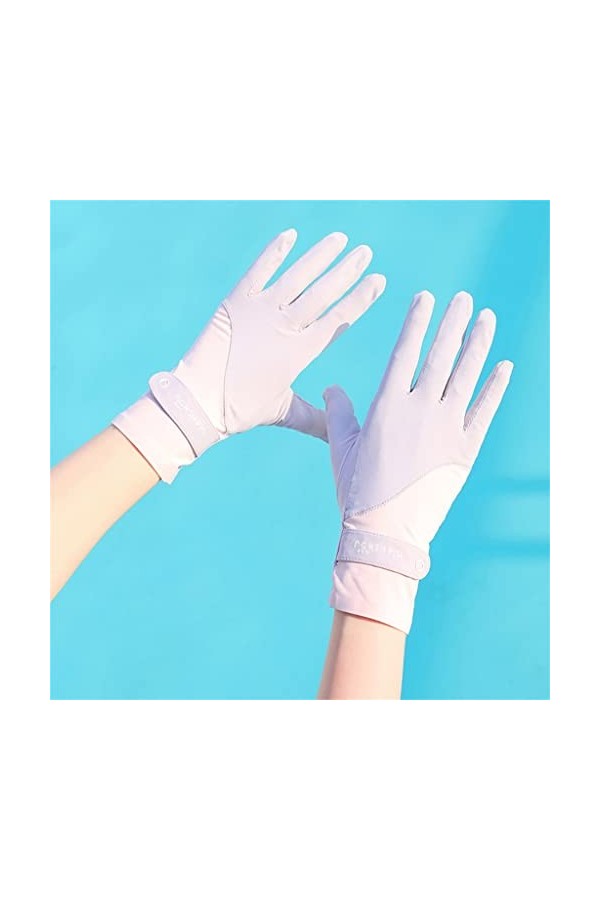 YANYUESHOP Été Femmes Transparent Mince Conduite Extérieure Flip Écran Tactile Conduite Gants De Soie De Glace Color : B, Si